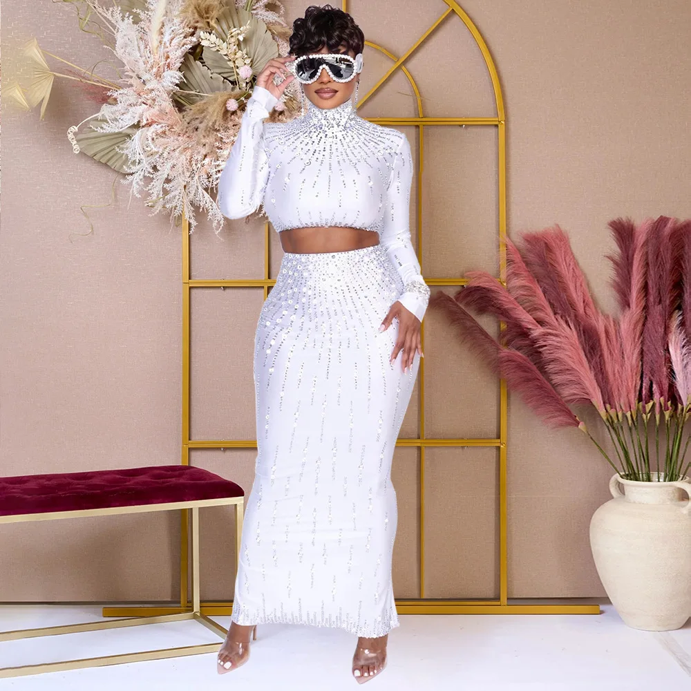 Women Set Street long sleeve P - Crop Top Crochet ulasan dan harga