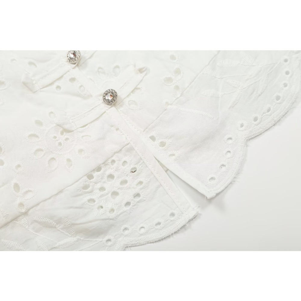 Women Embroidered Eyelet Skirt - Midi Skirt Floral ulasan dan harga