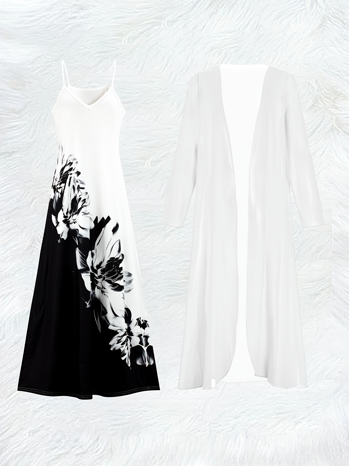 Casual Black and White Floral  - Midi Skirt Floral ulasan dan harga