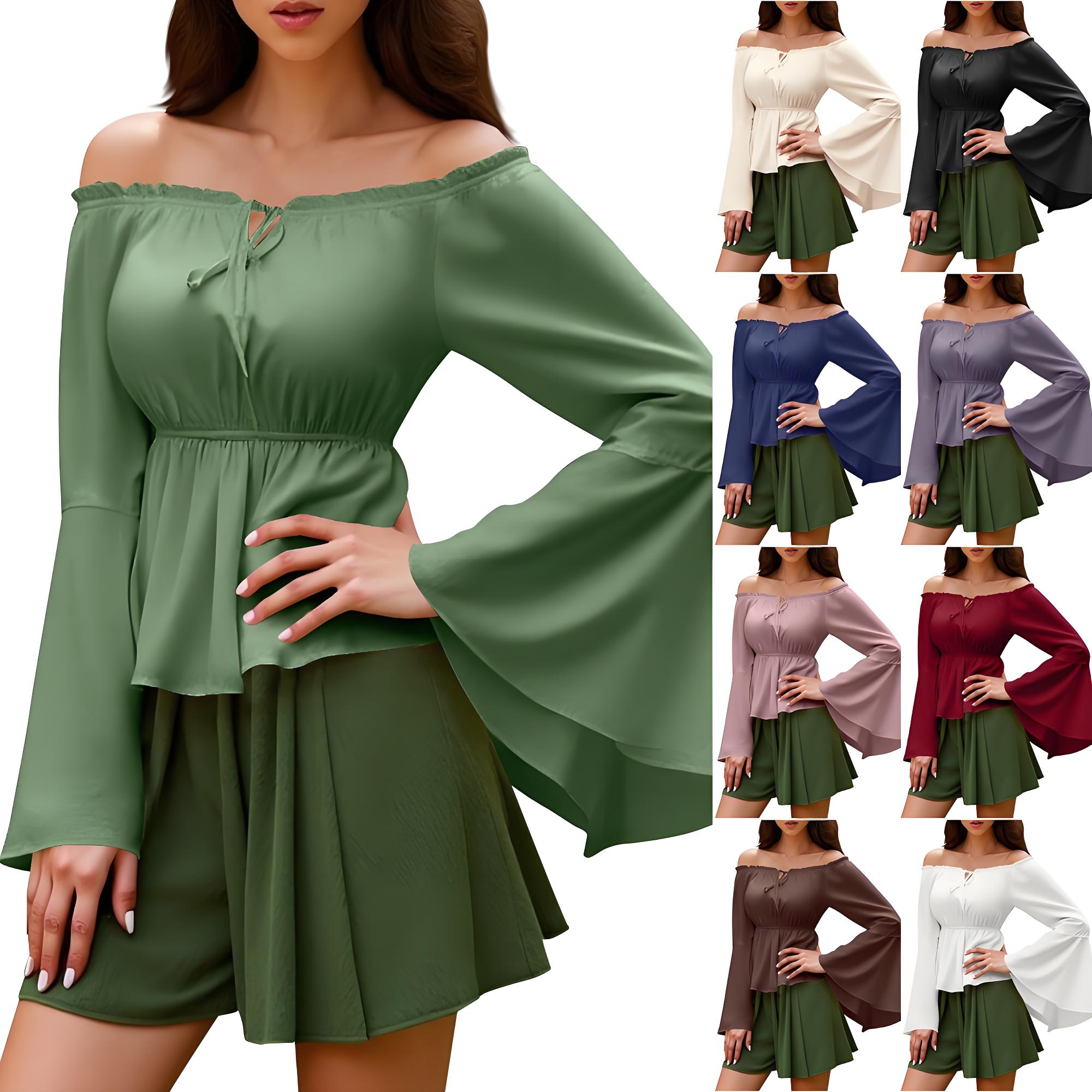 Renaissance Blouse Peasant Wom - Blouse Off Shoulder ulasan dan harga