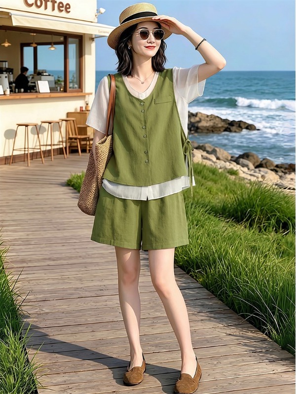 Slimming Lightweight Summer Ne - Linen Pant Wide ulasan dan harga