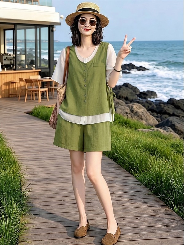 Slimming Lightweight Summer Ne - Linen Pant Wide ulasan dan harga