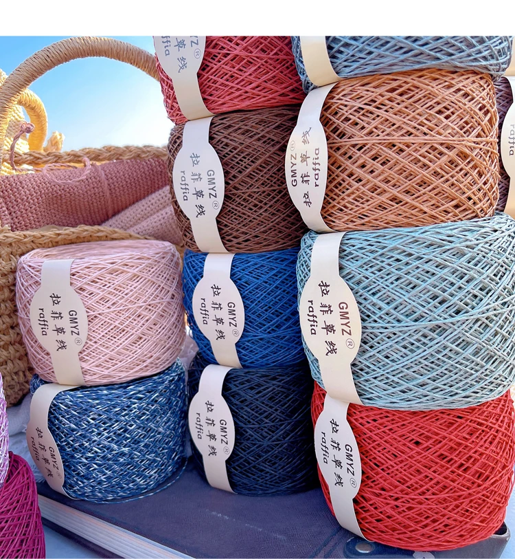220M/Roll Washable Japanese Pl - Crochet Bag Raffia ulasan dan harga