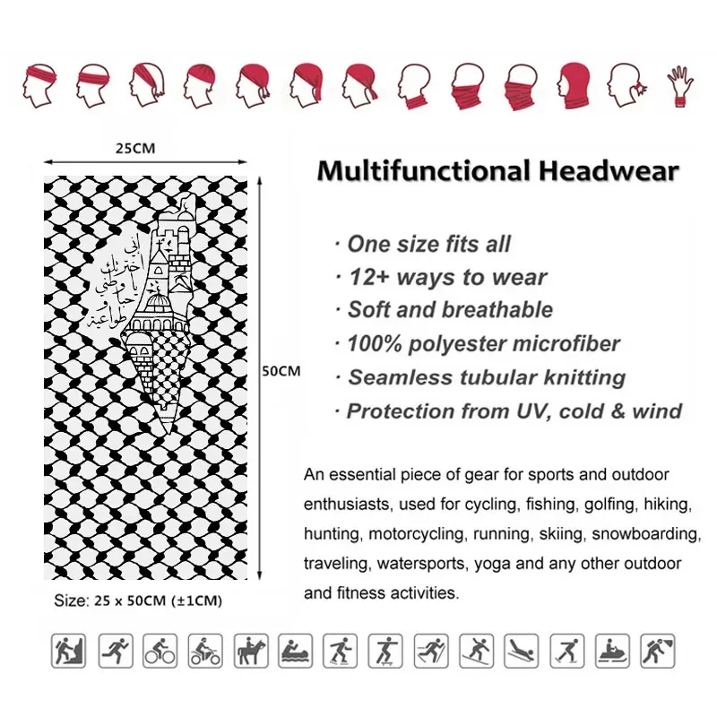 Arabic Calligraphy Bandana Fol - Headband Summer Knit ulasan dan harga